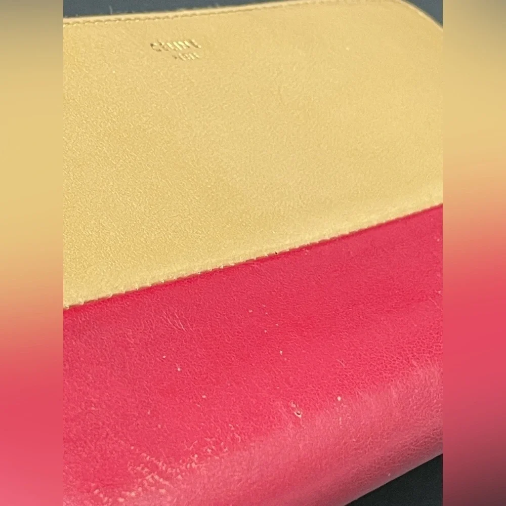 Celine Bicolor Long Zip-Around Wallet